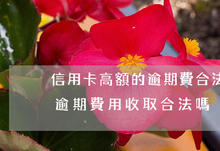 信用卡高額的逾期費合法嗎(信用卡逾期高額逾期費用收取合法嗎)