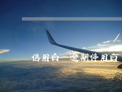 信用白條逾期停用(白條逾期影響信用嗎)