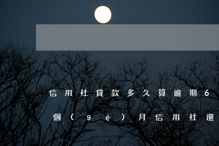 信用社貸款多久算逾期6(信用卡逾期超過6個(gè)月信用社還能貸款么)