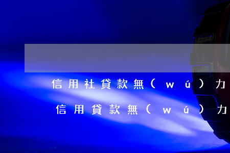 信用社貸款無(wú)力償還(個(gè)人信用貸款無(wú)力償還怎么辦)