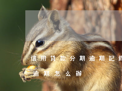 信用貸款分期逾期記錄(信用卡逾期分期后又逾期怎么辦)