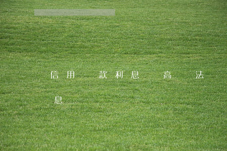 信用貸款利息過高違法嗎（貸款高額信用卡利息）