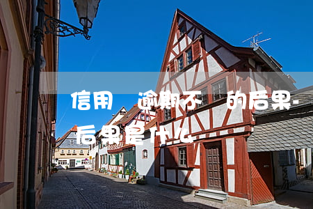 信用貸逾期不還的后果-信用貸逾期不還的后果是什么