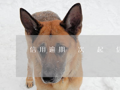 信用逾期幾次會起訴(信用逾期一次多久會消)