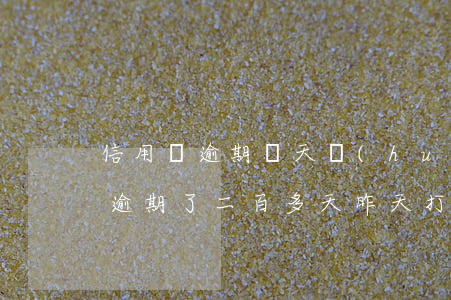 信用飛逾期幾天會(huì)怎樣-信用飛逾期了二百多天,昨天打電話告訴我可以只還本金