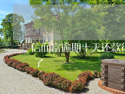 信而富逾期十天还款行吗(信而富怎么还款不了)
