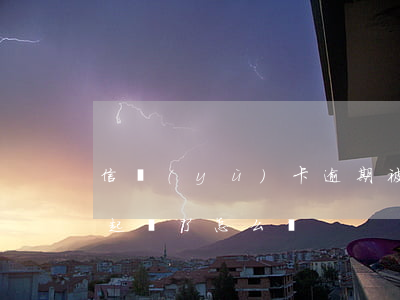 信譽(yù)卡逾期被起訴怎么辦(被信用卡起訴了怎么辦)