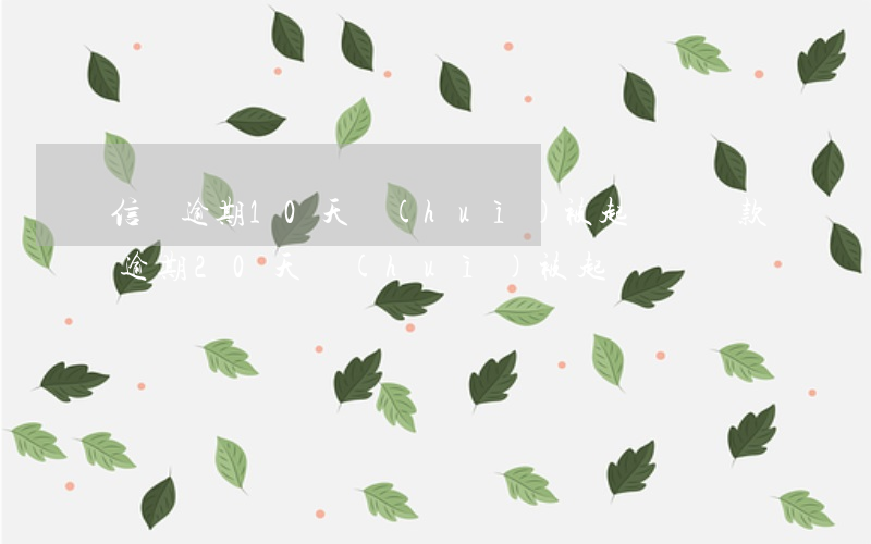 信貸逾期10天會(huì)被起訴嗎(貸款逾期20天會(huì)被起訴嗎)