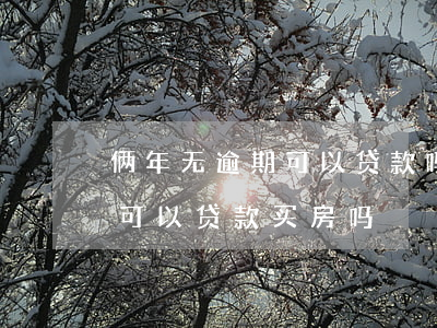 俩年无逾期可以贷款吗 两年内没有逾期记录可以贷款买房吗