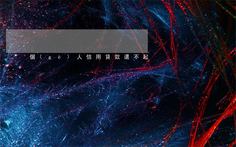 個(gè)人信用貸款還不起