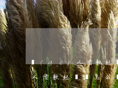 個(gè)人借款起訴狀怎么寫(個(gè)人借款起訴狀怎么寫)