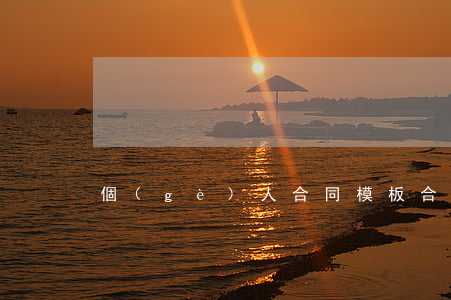 個(gè)人合同模板合集10篇