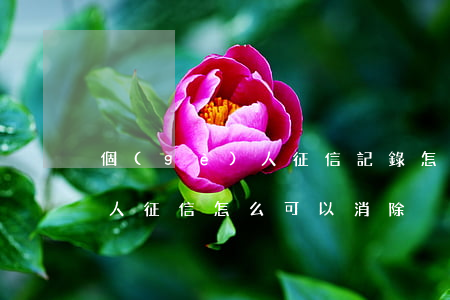 個(gè)人征信記錄怎么清除(個(gè)人征信怎么可以消除)