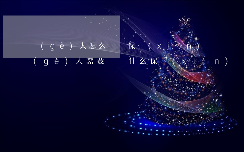 個(gè)人怎么繳納保險(xiǎn)(個(gè)人需要繳納什么保險(xiǎn))