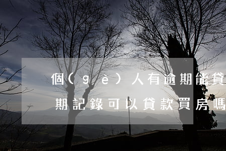 個(gè)人有逾期能貸款買房嗎(有貸款逾期記錄可以貸款買房嗎)