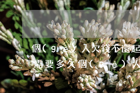 個(gè)人欠錢不還起訴執(zhí)行需要多久 個(gè)人欠錢不還起訴執(zhí)行需要多久開庭