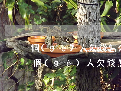 個(gè)人欠錢怎么起訴對(duì)方(個(gè)人欠錢怎么起訴對(duì)方詐騙)