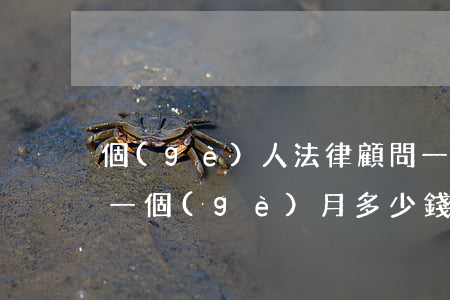 個(gè)人法律顧問一年多少錢(法律顧問一個(gè)月多少錢)