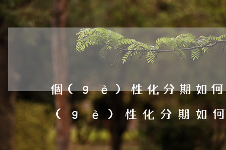 個(gè)性化分期如何計(jì)算-個(gè)性化分期如何計(jì)算