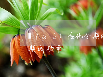 個(gè)性化分期成功(個(gè)性化分期成功率)