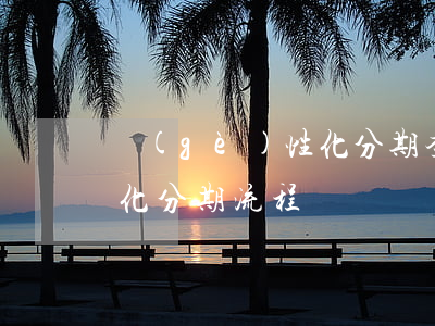 個(gè)性化分期查詢渠道(個(gè)性化分期流程)