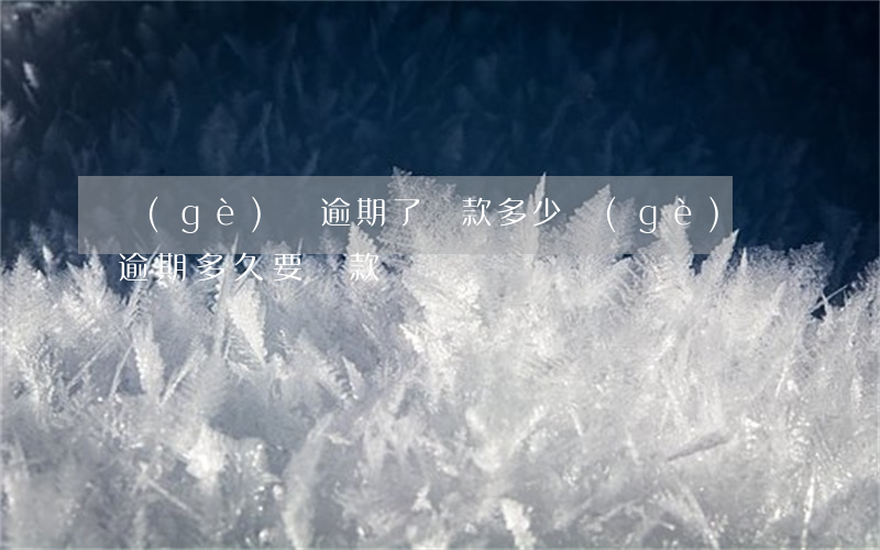 個(gè)稅逾期了罰款多少(個(gè)稅逾期多久要罰款)