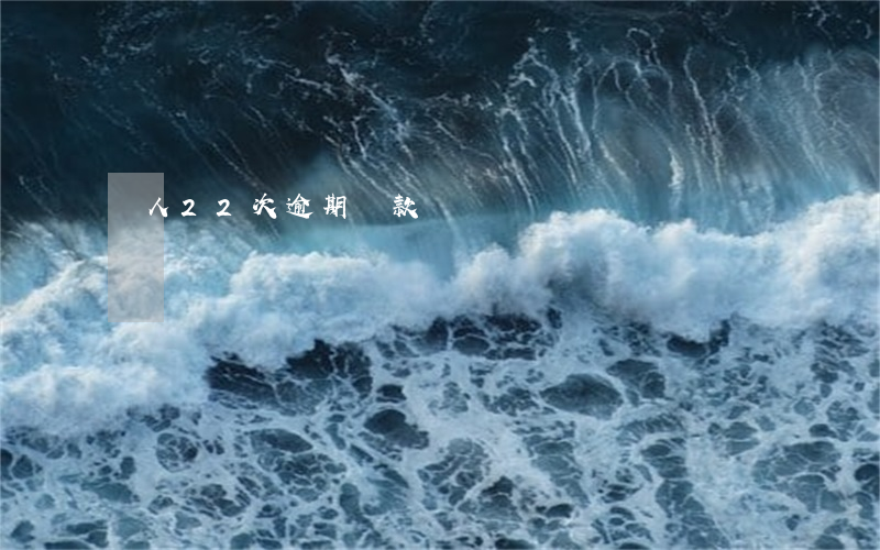 個人22次逾期還款