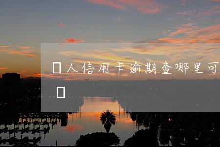 個人信用卡逾期查 哪里可以查信用卡逾期記錄