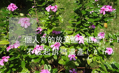 個人寫的放棄繼承遺產(chǎn)書可以不被起訴嗎(遺產(chǎn)繼承放棄書怎么寫)