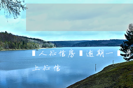 個人征信房貸逾期一個月(個人貸款逾期幾天上征信)
