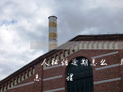 個人征信逾期怎么貸款(銀行貸款逾期上征信怎樣處理)