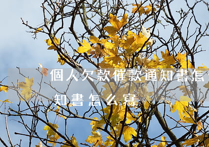 個人欠款催款通知書怎么寫(個人欠款催款通知書怎么寫)