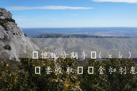 個性化分期手續(xù)費很高 個性化分期還要收取違約金和利息嗎