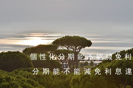 個性化分期能不能減免利息違約金-個性化分期能不能減免利息違約金呢