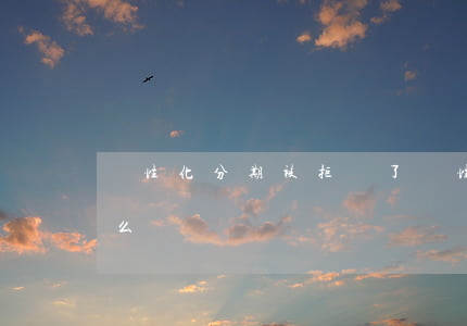 個性化分期被拒絕了(個性化分期都還不起怎么辦)