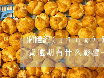 個體經(jīng)營者欠網(wǎng)貸逾期有什么影響-個體經(jīng)營者欠網(wǎng)貸逾期有什么影響嗎