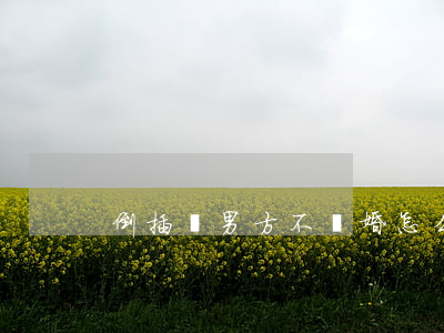 倒插門男方不離婚怎么辦