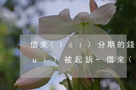 借來(lái)分期的錢逾期多久才會(huì)被起訴-借來(lái)分期的錢逾期多久才會(huì)被起訴呢