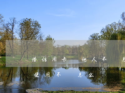 借信用卡給他人不還怎么辦(借信用卡給他人使用不還怎么辦)