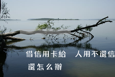 借信用卡給別人用不還(信用卡被別人借用不還怎么辦)