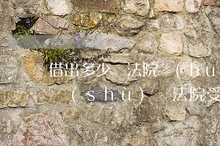 借出多少錢 法院會(huì)受理（借錢多少數(shù)額法院受理）