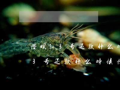 借呗13号还款什么时候借下月还-借呗13号还款什么时候借下月还款