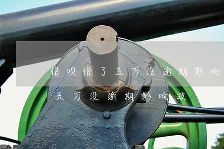 借呗借了五万没逾期影响政审吗-借呗借了五万没逾期影响政审吗知乎