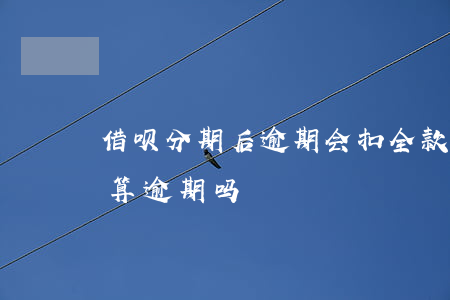 借呗分期后逾期会扣全款吗(借呗逾期在分期算逾期吗)