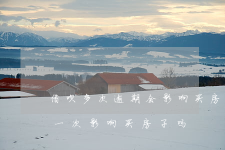 借呗多次逾期会影响买房吗(支付宝借呗逾期一次影响买房子吗)