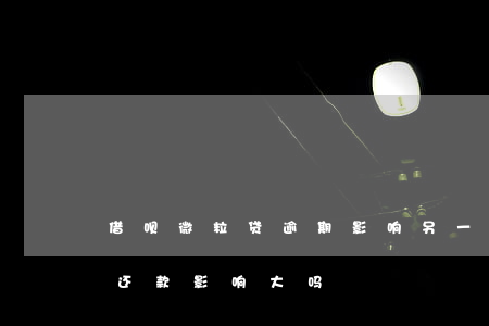 借呗微粒贷逾期影响另一半(借呗逾期半个月还款影响大吗)