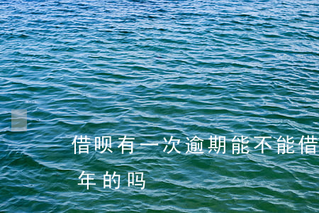 借呗有一次逾期能不能借(有人借借呗逾期一年的吗)