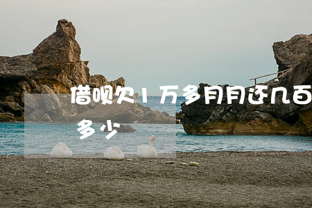 借呗欠1万多月月还几百(借呗一千一个月还多少)