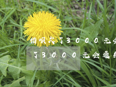 借呗欠了3000元会通知村里吗-借呗欠了3000元会通知村里吗怎么办