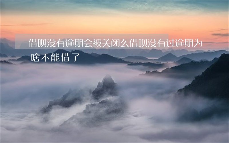 借呗没有逾期会被关闭么(借呗没有过逾期为啥不能借了)